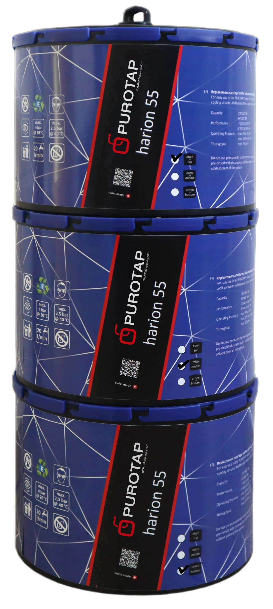 Elysator H2O DESAL harion 55 kireç alma kartuşu